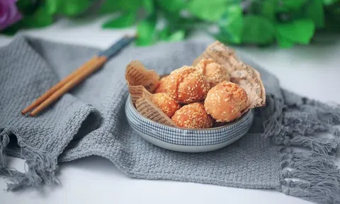 Khéo tay làm bánh chiên vừng vừa giòn vừa ngon cho bữa sáng