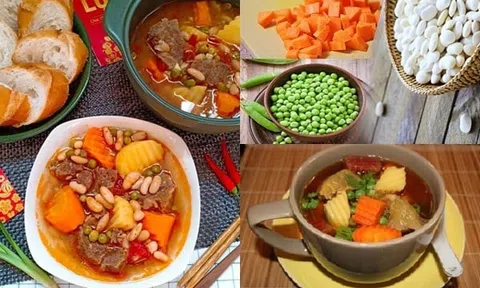 5 bước xong ngay món bò hầm đậu Hà Lan mềm thơm, bổ dưỡng