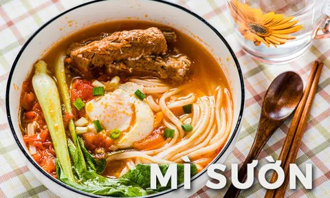 Bữa sáng thơm ngon lạ miệng với món mì sườn