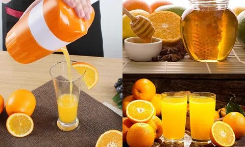 Công thức pha chế nước cam mật ong tăng đề kháng khi chuyển mùa