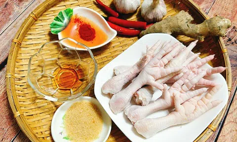 Chân gà rang muối giòn rụm lai rai ngày mát trời