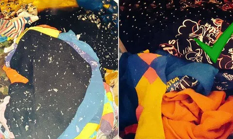 Nhỡ quên giấy trong túi quần áo khi bỏ vào máy giặt, chị em đừng vội hốt hoảng vì đã có cách chữa cháy êm ru