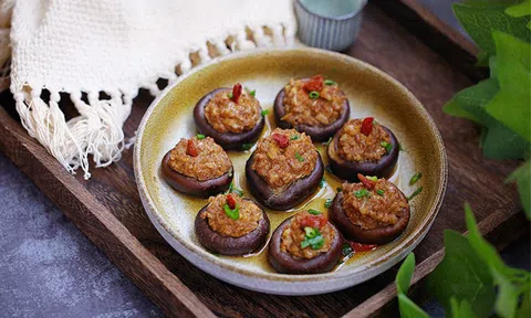 Lạ miệng với món nấm hương nhồi thịt đổi vị cho bữa cơm gia đình