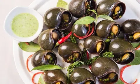 Cách làm món ốc bươu nướng tiêu xanh giòn dai, tròn vị