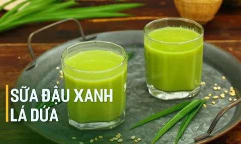 Cách làm sữa đậu xanh lá dứa béo ngậy, mát lạnh ngày hè