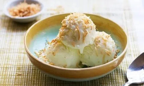 Kem dừa thơm bùi, mát lạnh cho ngày cuối tuần