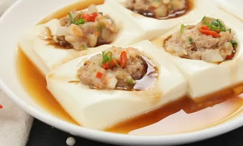 Cách làm món đậu phụ hấp tôm thịt bùi thơm, dậy mùi