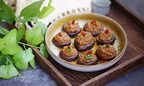 Lạ miệng với món nấm hương nhồi thịt đổi vị cho bữa cơm gia đình