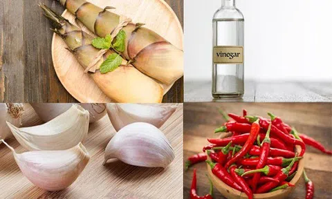 Cách làm măng ngâm tỏi ớt giòn ngon, không bị nổi váng