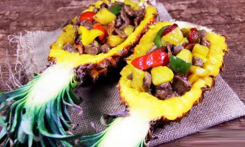 Thịt bò xào dứa, món ngon cho bữa cơm gia đình